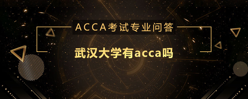 武汉大学有acca吗